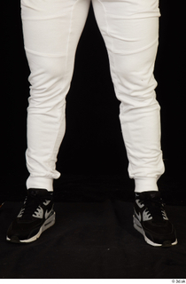 Dave black sneakers calf dressed white pants 0001.jpg